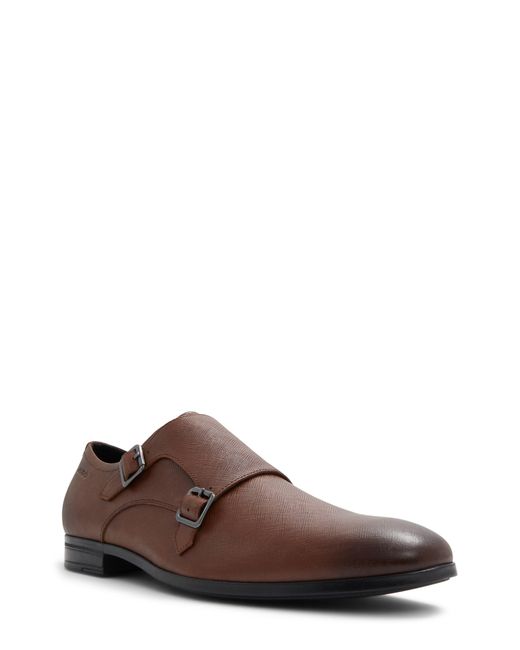 ALDO Brown Benedetto Monk Strap Shoe - Wide Width Available for men