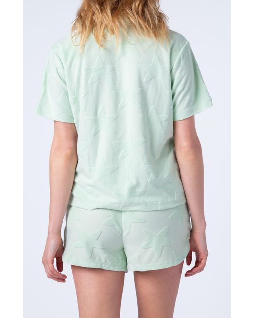 Pj Salvage Green Terry Tropics Short Pajamas