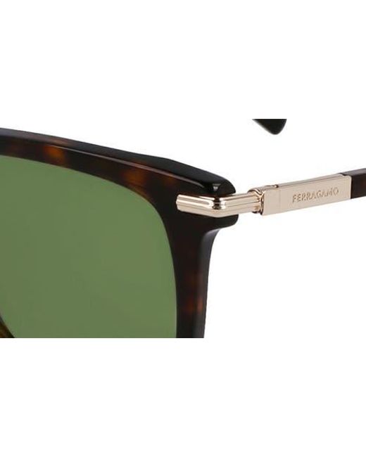 Ferragamo Green 54Mm Modified Rectangular Sunglasses for men