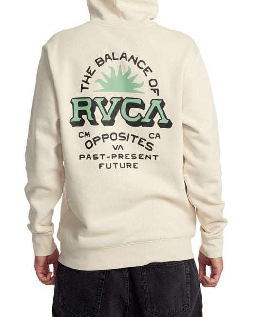 RVCA Natural Type Set Logo Graphic Hoodie for men