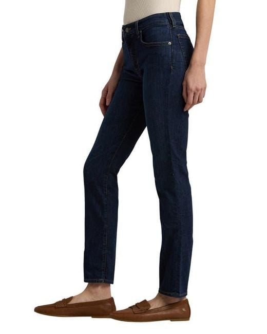 Ralph Lauren Blue Mid Rise Straight Leg Jeans