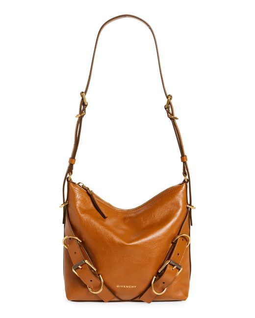 Givenchy Brown Small Voyou Leather Shoulder Bag