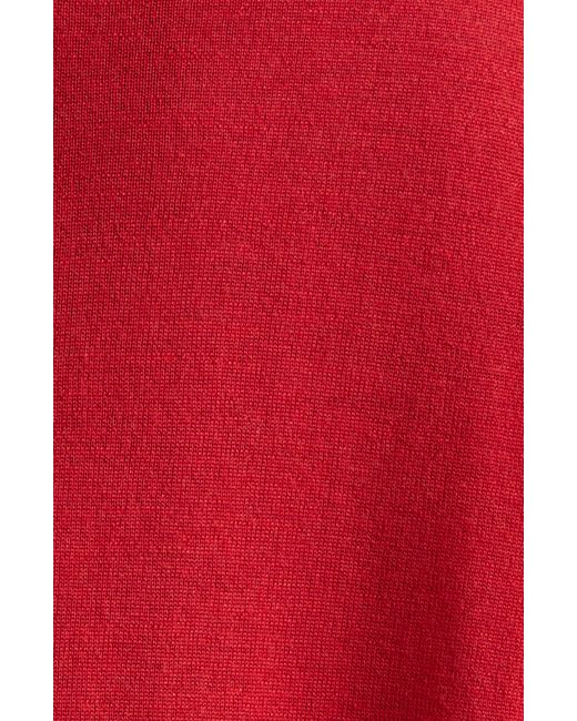 Rick Owens Red Virgin Wool Crewneck Sweater