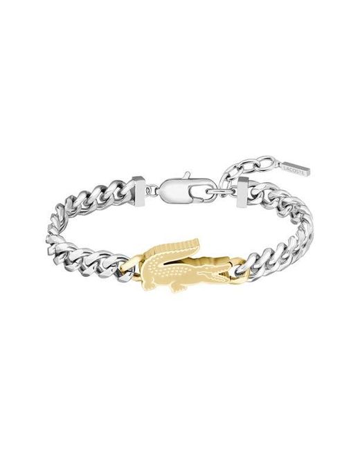 Lacoste Metallic Arthor Crocodile Pendant Bracelet for men