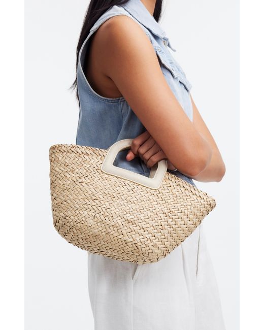 Madewell Multicolor Mini Woven Seagrass Crossbody Basket Bag