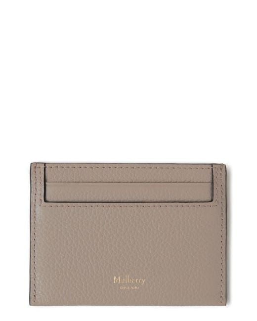 Mulberry Gray Leather Card Case
