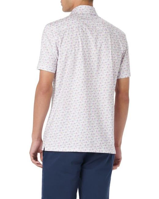 Bugatchi White Milo Ooohcotton Birds Of Paradise Print Short Sleeve Button-Up Shirt for men