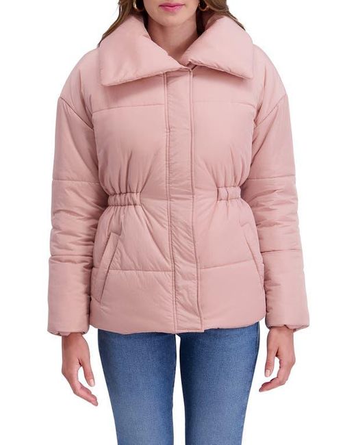 Kensie Red Envelope Collar Puffer Coat