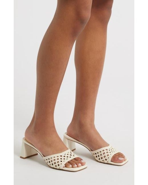 Open Edit White Jaydin Slide Sandal
