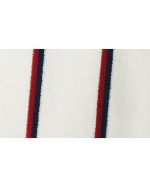 Ben Sherman White Stripe Terry Cloth Polo for men