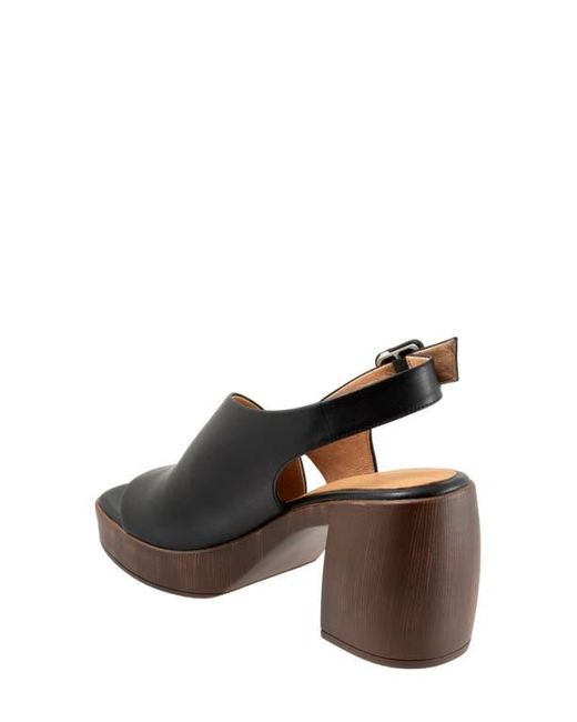 EOS FOOTWEAR Black Spicer Slingback Platform Sandal