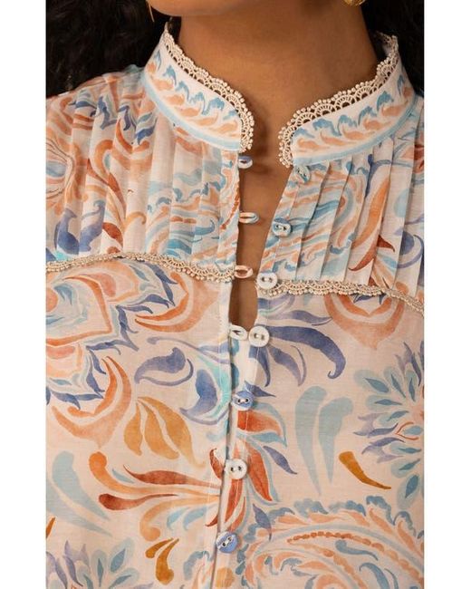 Hale Bob Natural Calliope Voile Top