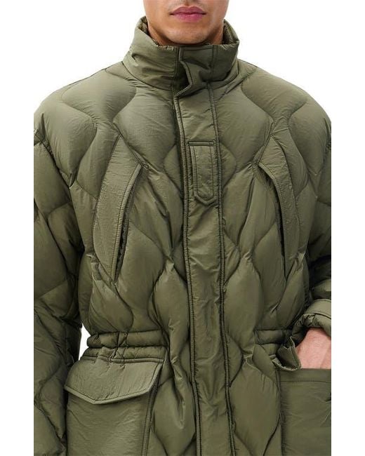 Rag & Bone Green Dane Quilted Down Parka for men