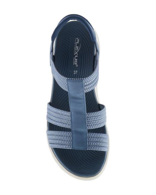 Flexus by Spring Step Blue Cardona Wedge Sandal
