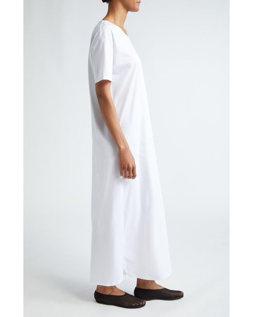 Loulou Studio White Arue Pima Cotton T-shirt Dress