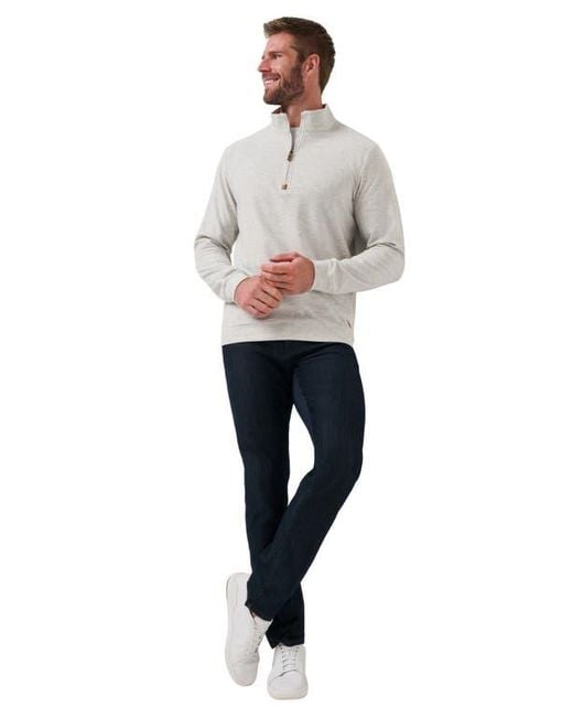 Travis Mathew Gray Cloud Quarter Zip for men
