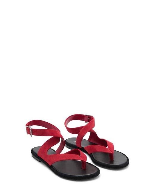 Mango Red Ankle Strap Sandal