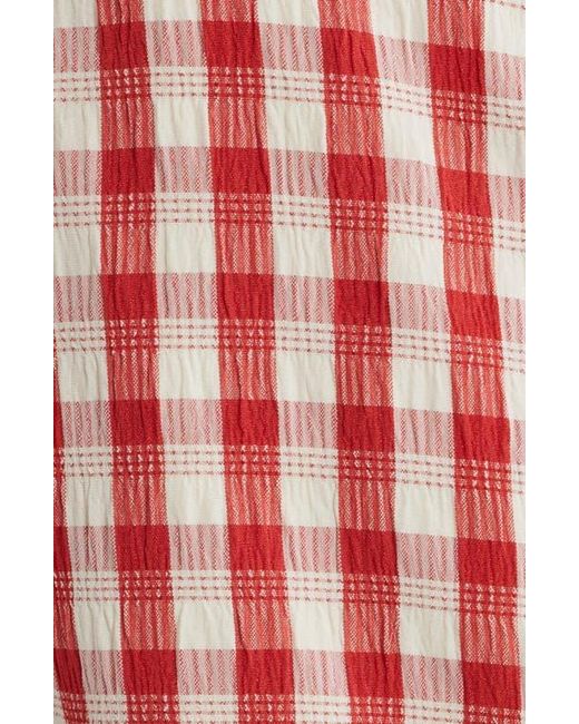 Lulus Red Saylor Gingham Minidress