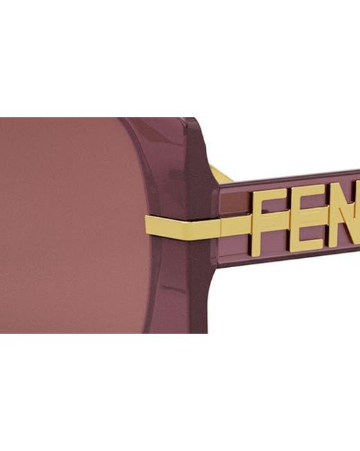 Fendi Pink The Graphy 55mm Geometric Sunglasses