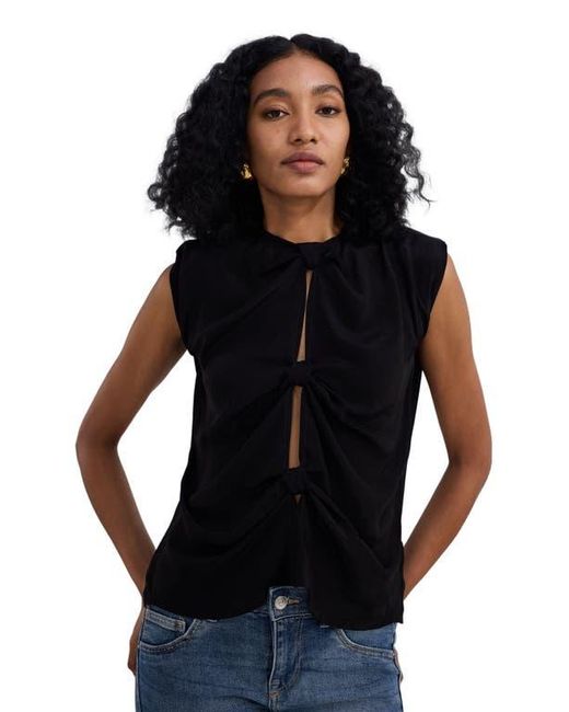 REISTOR Black The Knot-So-Basic Top
