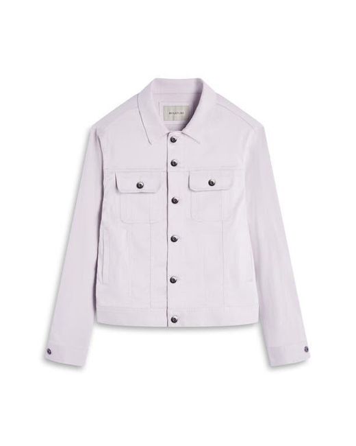 Bugatchi Multicolor Stretch Linen & Cotton Trucker Jacket for men