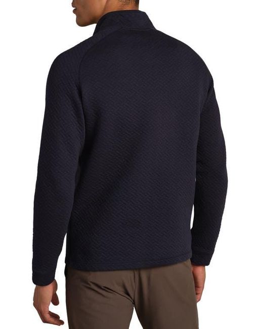 Rhone Blue Weekend Quilted Pullover for men