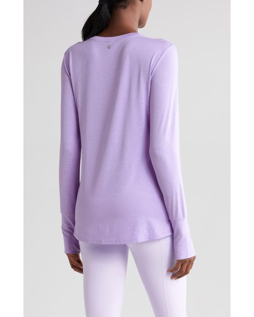 Zella Purple Liana Restore Soft Lite Long Sleeve T-shirt