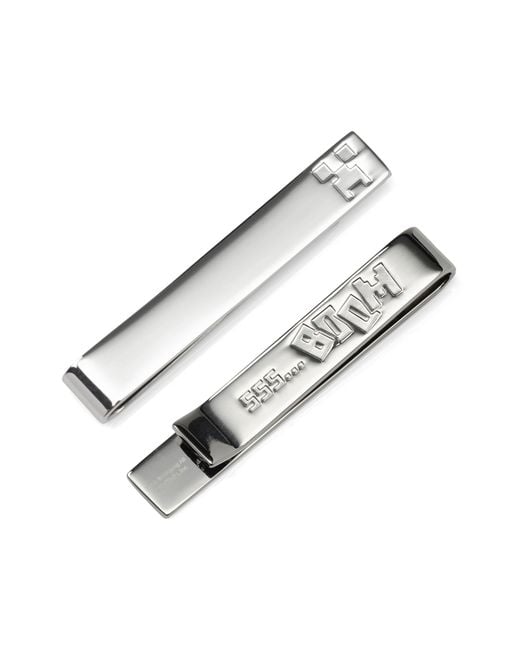 Cufflinks Inc. Metallic Minecraft Creeper Hidden Message Bar Tie for men