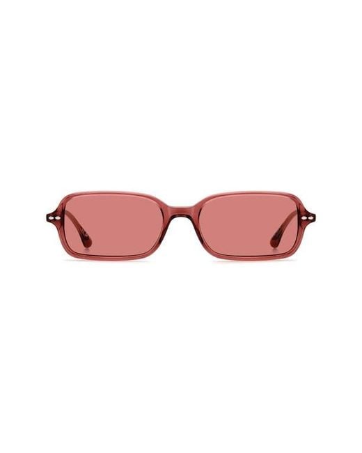 Isabel Marant Pink 52Mm Rectangular Sunglasses