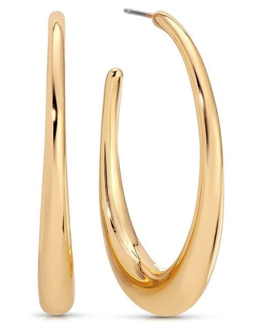 Ettika Metallic Eclipse Hoop Earrings
