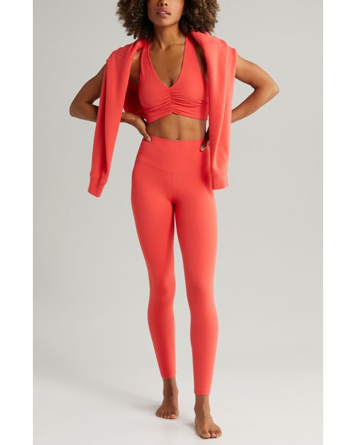 Zella Red Studio Luxe High Waist 7/8 leggings
