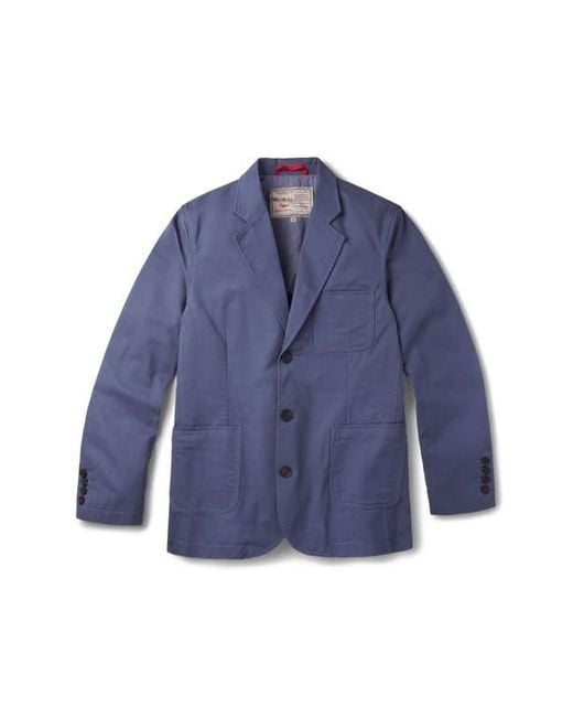 aubi Blue Mareham Patch Pocket Blazer for men
