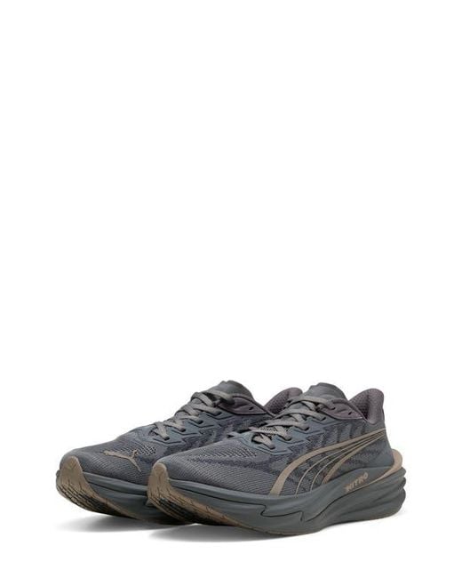 PUMA Gray Deviate Nitro 4 Running Shoe for men