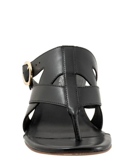 Trotters Black Nikki Kitten Heel Flip Flop