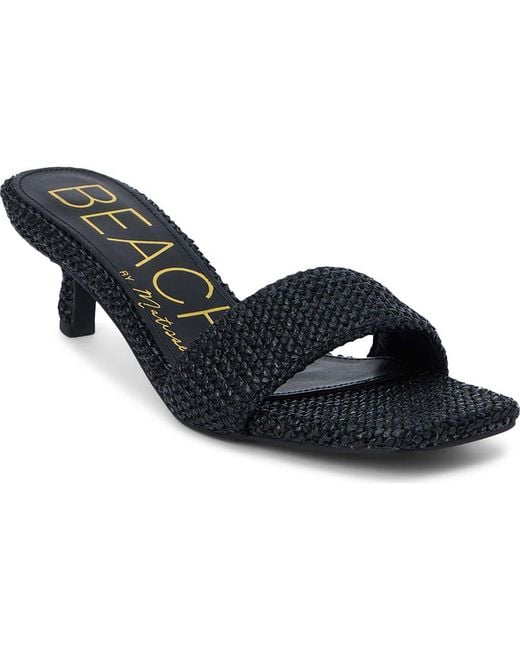 Matisse Black Capricorn Kitten Heel Slide Sandal