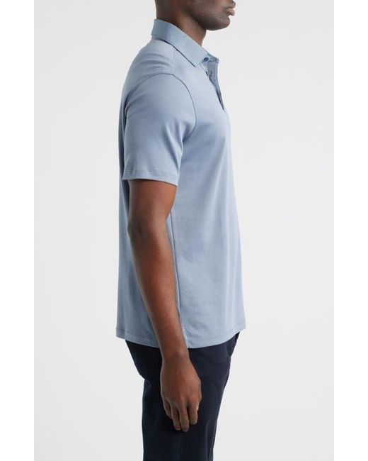 Robert Barakett Blue Georgia Solid Pima Cotton Polo for men
