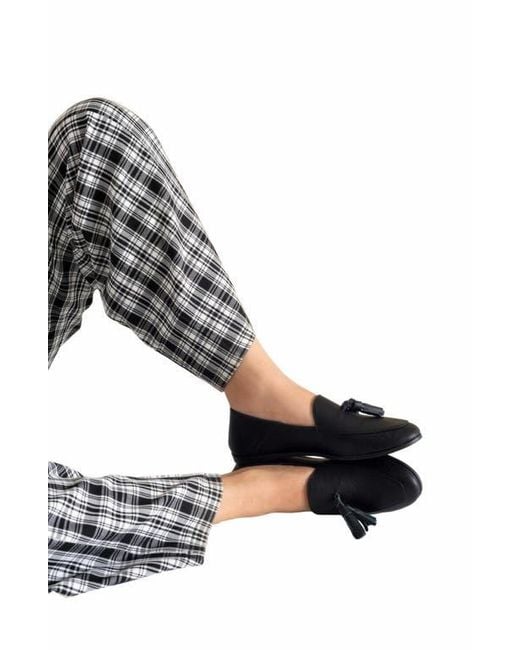 Forever & Always Shoes Black Mona Soft Leather Tassel Loafer