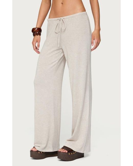 Edikted Natural Camdyn Low Rise Drawstring Lounge Pants