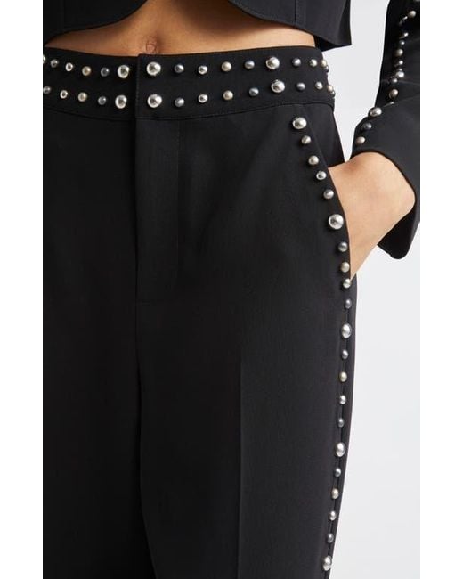 Cinq À Sept Black Olga Stud Detail Pants