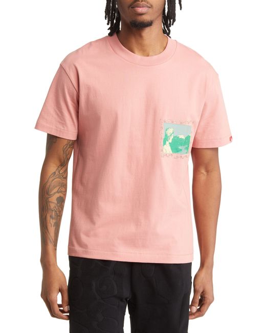 JUNGLES Pink Tranquilo Graphic Tee for men