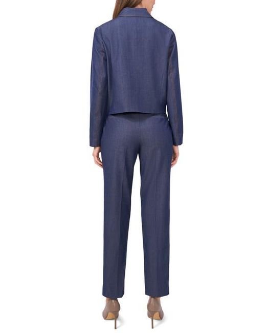Halogen® Blue Crop Clean Placket Jacket