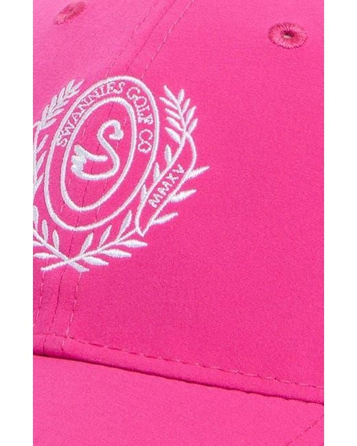 Swannies Pink Emblem Snapback Baseball Cap