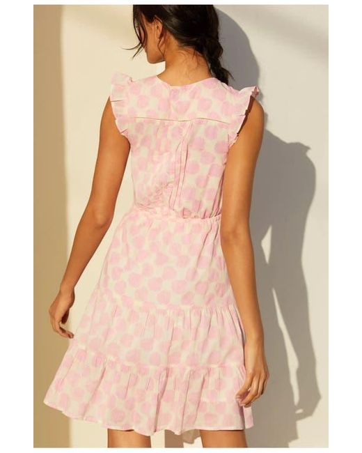 MER ST BARTH Pink Giselle Mini Dress