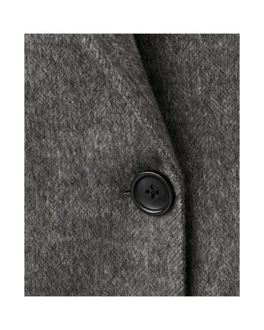 Mango Black Double Breasted Wool Blend Coat