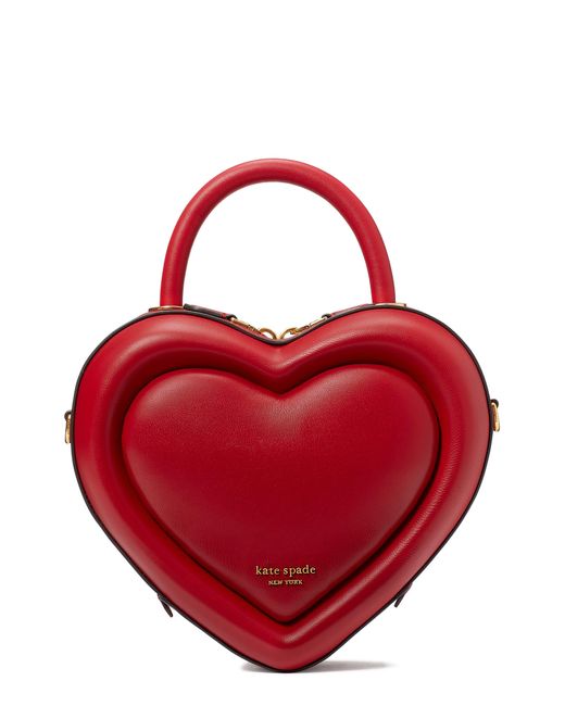 Kate Spade 3d Heart Leather Crossbody Bag in Red Lyst
