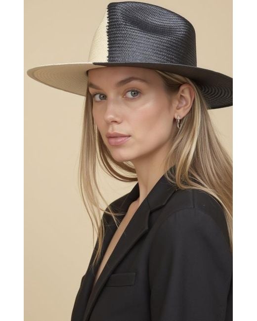 Heads of State Hat Co. Sombra Two-Toned Straw Fedora in  display picture 2