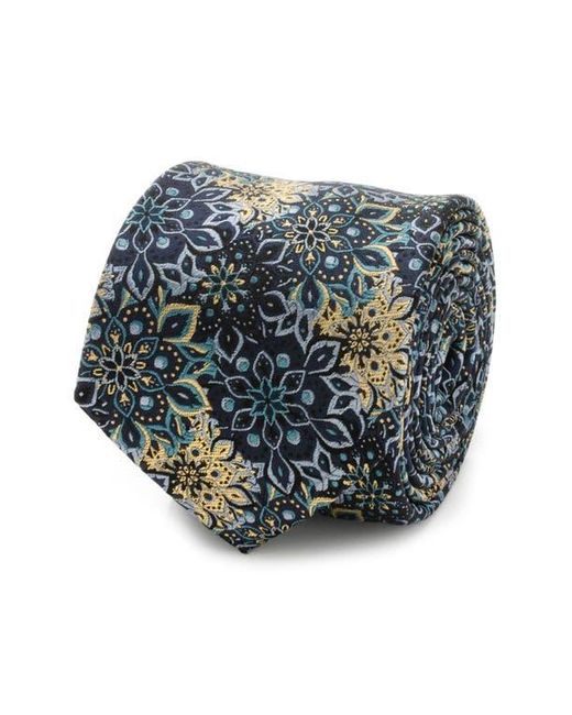 Cufflinks Inc. Blue Kaleido Floral Tan Silk Tie for men
