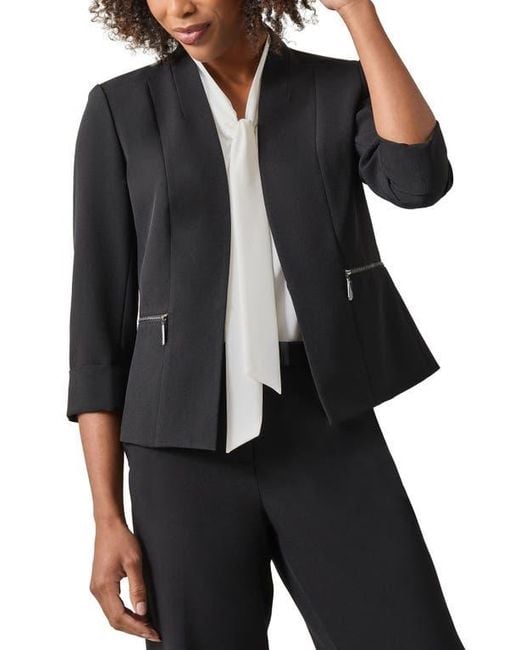 Kasper Black Stretch Crepe Jacket