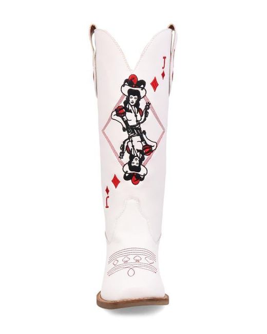 Dingo White Jack Of Diamonds Cowboy Boot