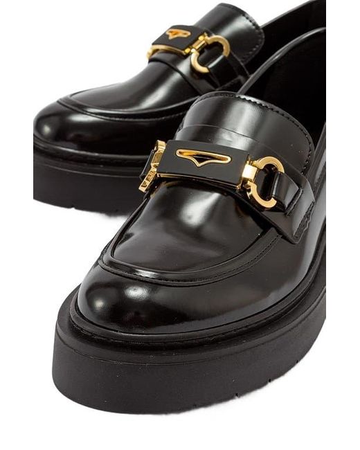 Prologue Shoes Black Simone Bit Platform Loafer